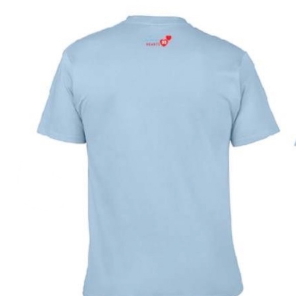 Crazy Hearts Embroidered Heart T-shirt in Light Blue - Picture 2 of 2